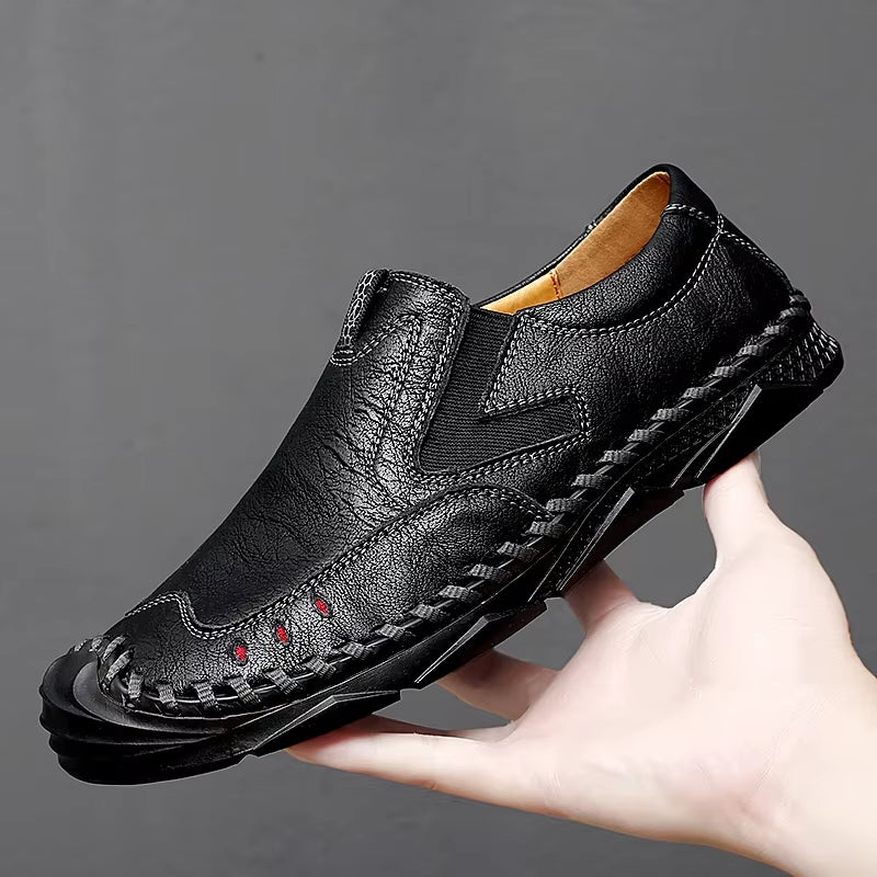 Men'S Casual Shoes Handmade Mens Style Shoes Comfortable Lace up Men'S Moccasins Breathable Mens Loafers Big Size 48 Sneakers