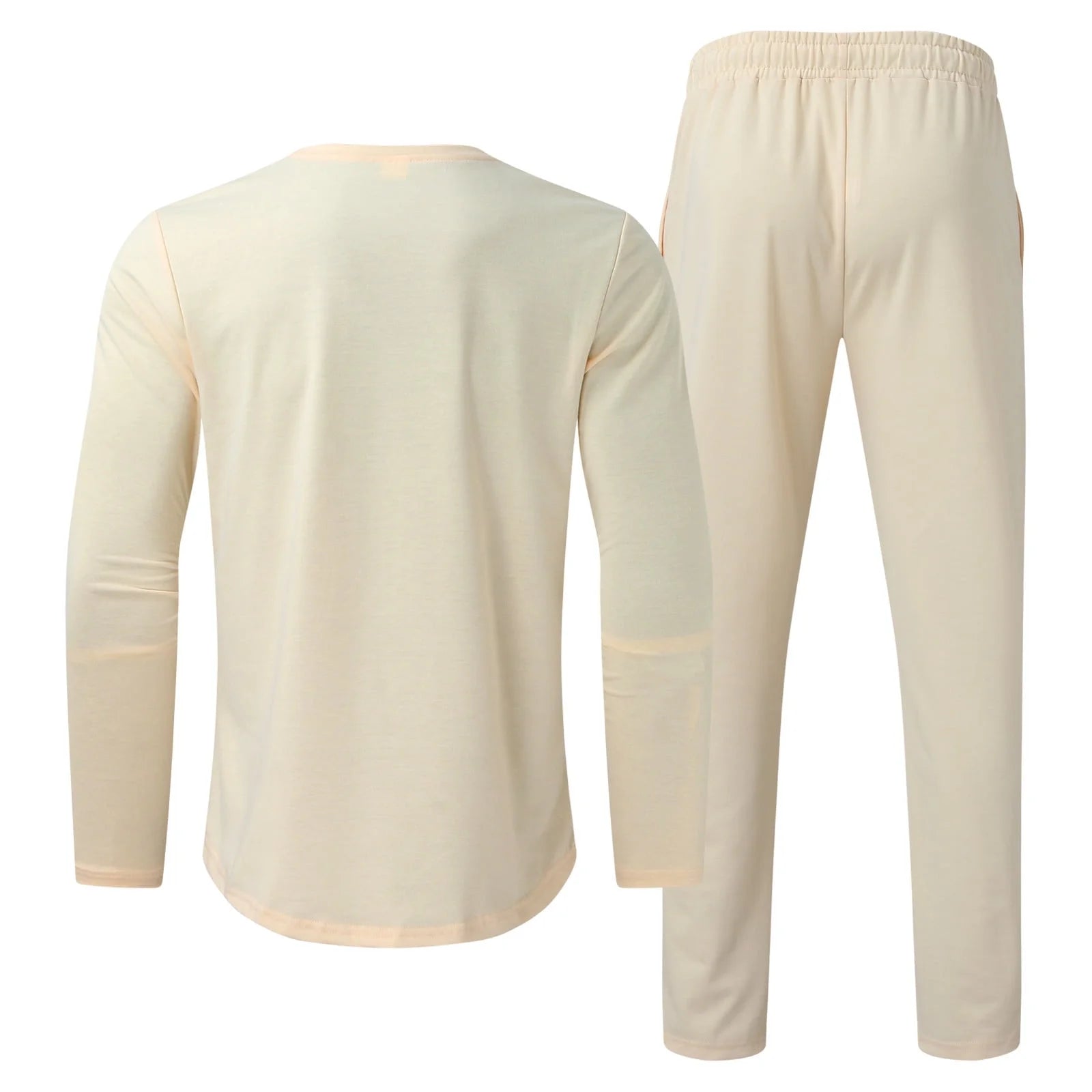 Men'S Tracksuits Tight T-Shirt and Pants Set Outfit Two-Piece Fitness Solid Training Casual Sports Sweatsuits