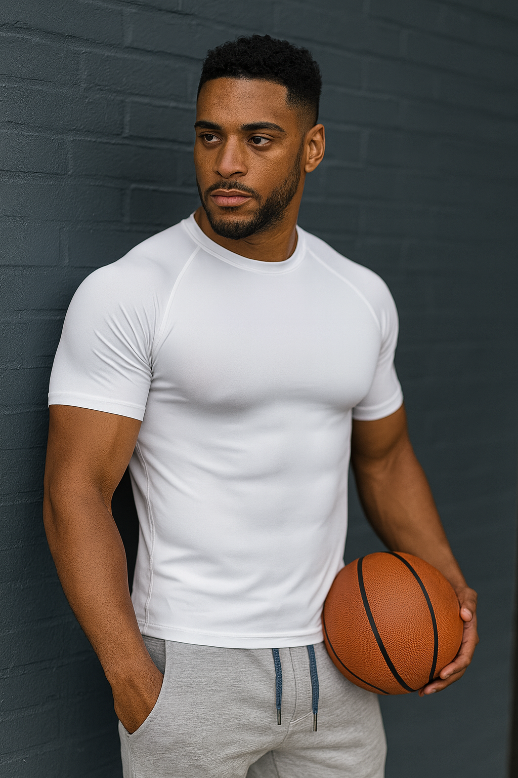 Athletic Workout Shirts for Men, Mens Summer Leisure Sports T Shirt Fashion Lapel 3D Gradient Short Sleeved round Neck T Shirt Men Compression Shirt Men, Mens Shirts White XL