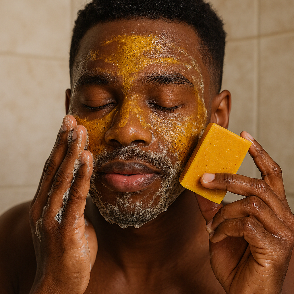 Gzwccvsn 3PCS Turmeric Soap Bar, Organic Turmeric Soap for Dark Spots & Acne, for Hyperpigmentation, Smooth Skin, All Natural Turmeric Soap Bar, Deep Cleansing Turmeric Soap