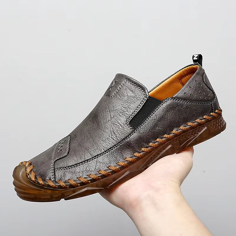 Men'S Casual Shoes Handmade Mens Style Shoes Comfortable Lace up Men'S Moccasins Breathable Mens Loafers Big Size 48 Sneakers