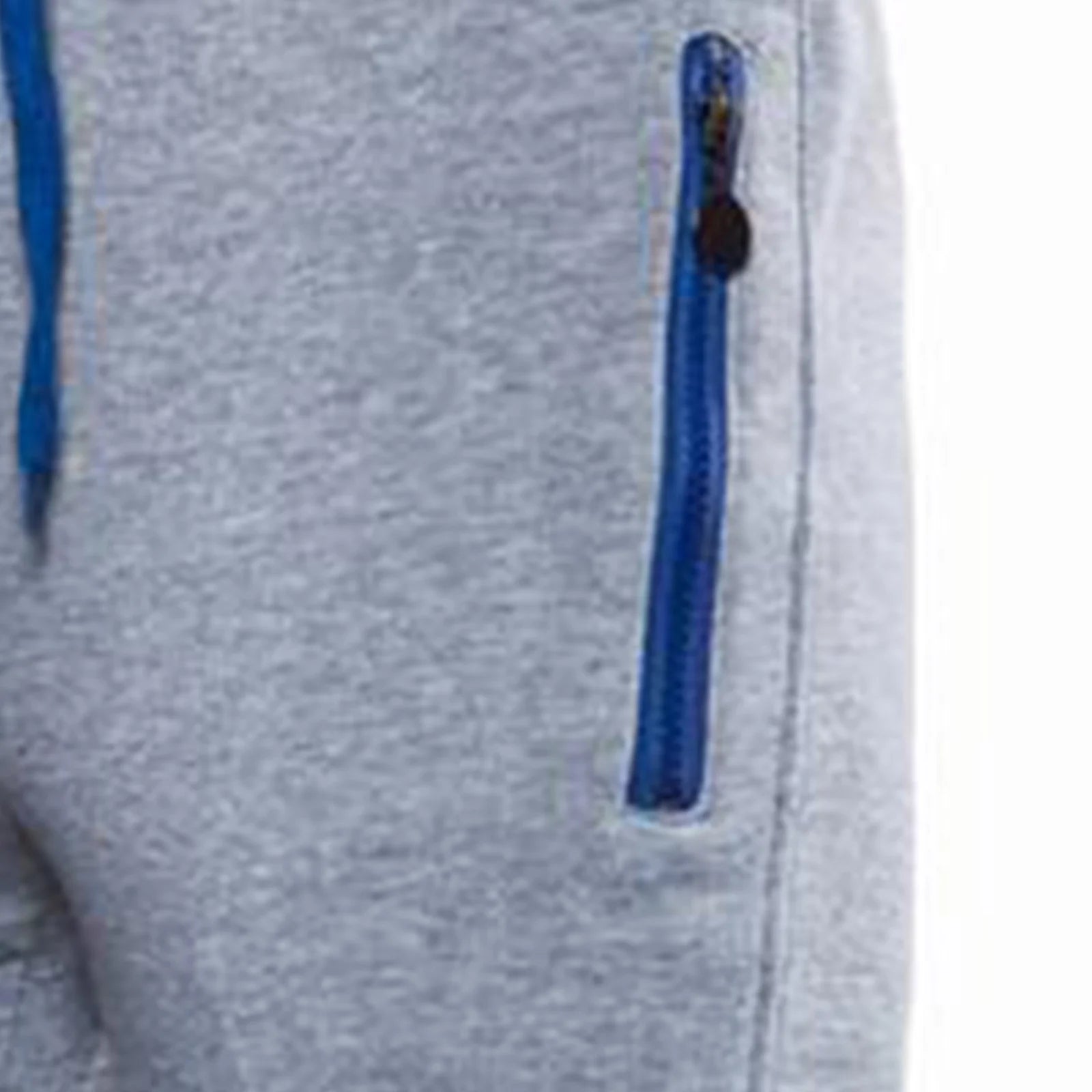 Men'S Solid Color Sports Pants Elastic Waist Lace-Up Slim Fit Workout Trousers Zipper Pockets Joggers Sweatpants