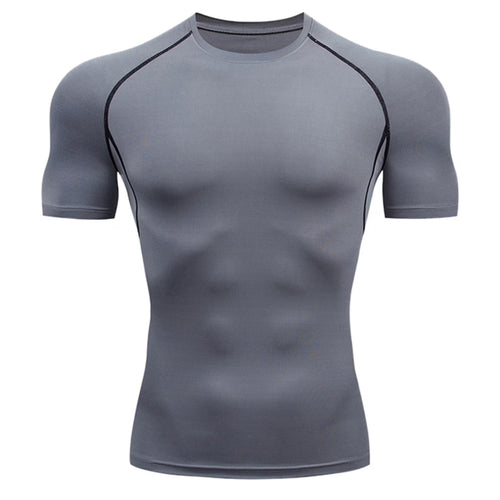 Athletic Workout Shirts for Men, Mens Summer Leisure Sports T Shirt Fashion Lapel 3D Gradient Short Sleeved round Neck T Shirt Men Compression Shirt Men, Mens Shirts Grey XXXL