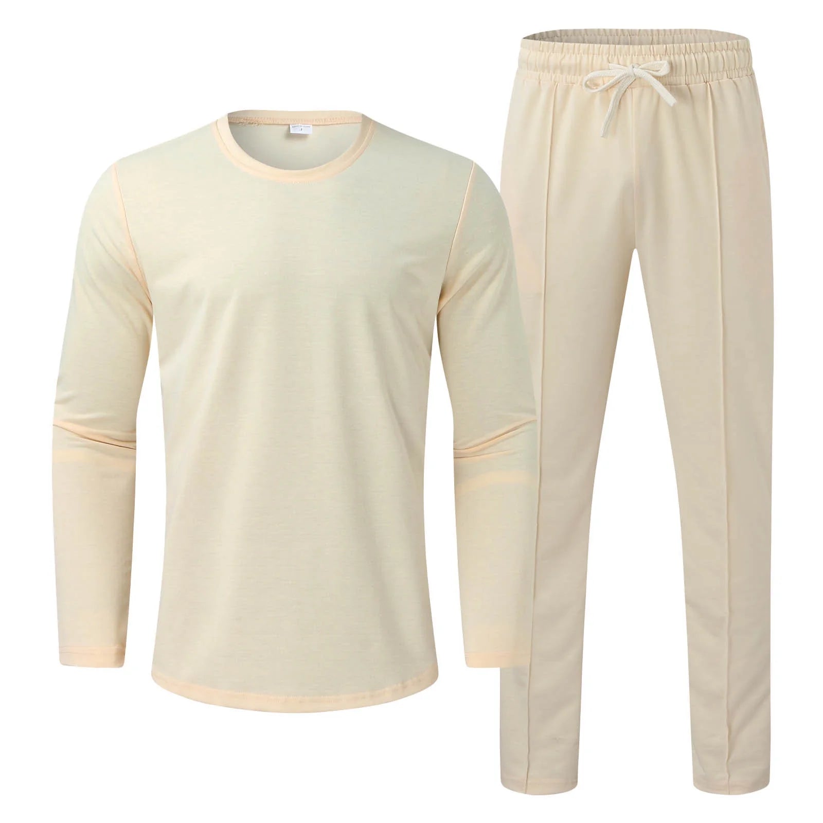 Men'S Tracksuits Tight T-Shirt and Pants Set Outfit Two-Piece Fitness Solid Training Casual Sports Sweatsuits